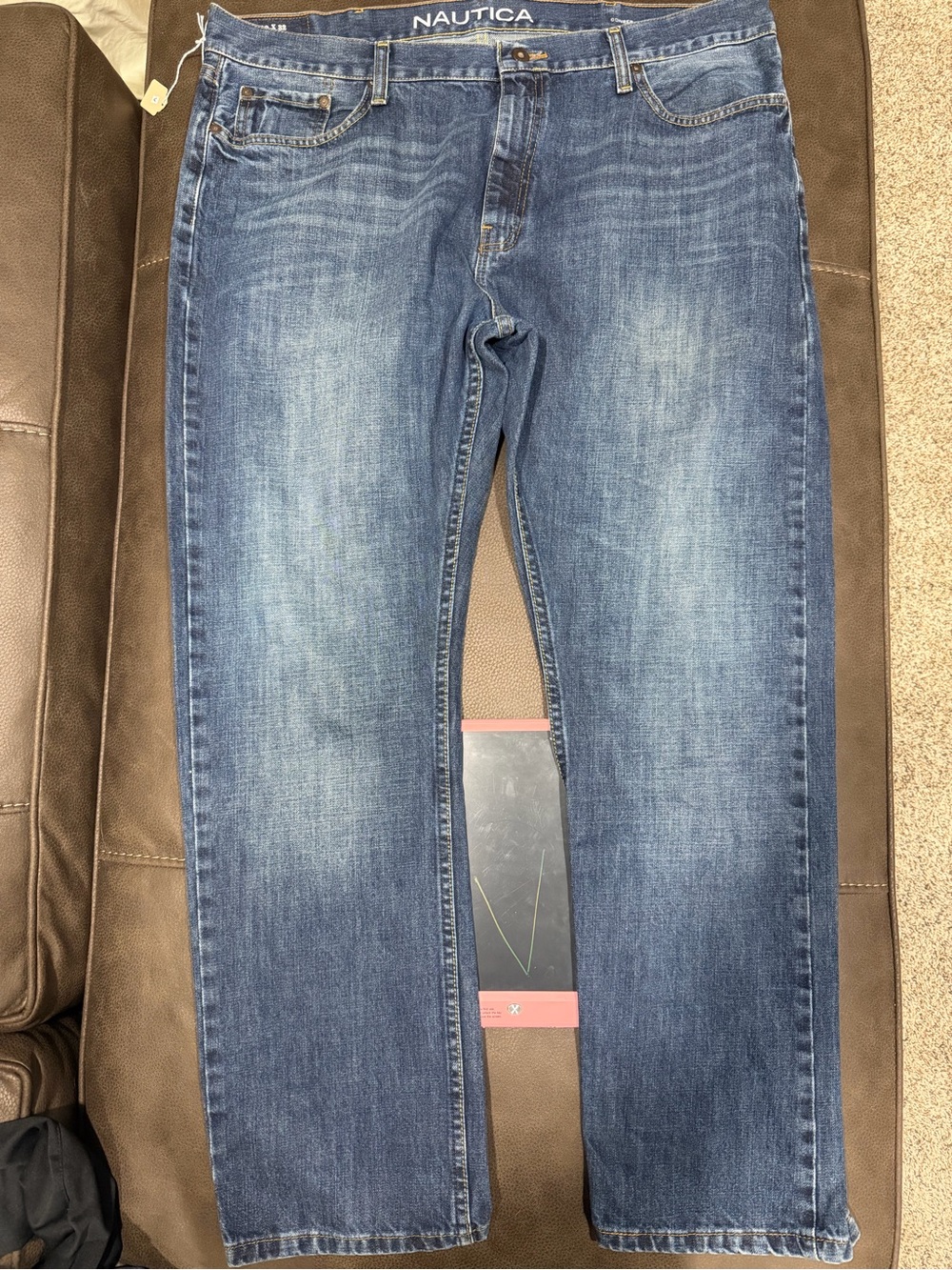 Nautica Men's Medium Blue Relaxed Jeans